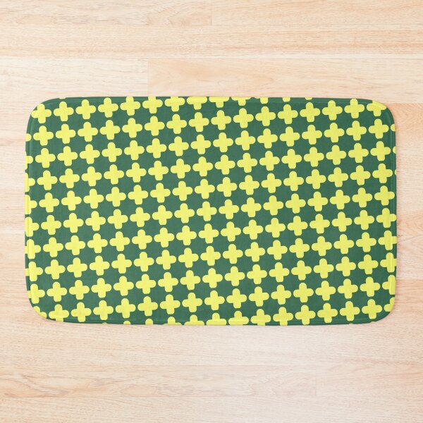 Item preview, Green & Yellow Plus Cross Symbols Connected Borderless Blueprint designed and sold by Alchemy-A-La-G.