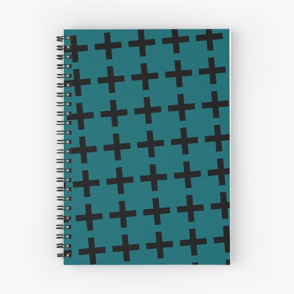 Item preview, Teal & Black Plus Cross Symbols Connected Borderless Blueprint designed and sold by Alchemy-A-La-G.
