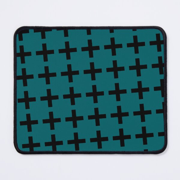 Item preview, Teal & Black Plus Cross Symbols Connected Borderless Blueprint designed and sold by Alchemy-A-La-G.