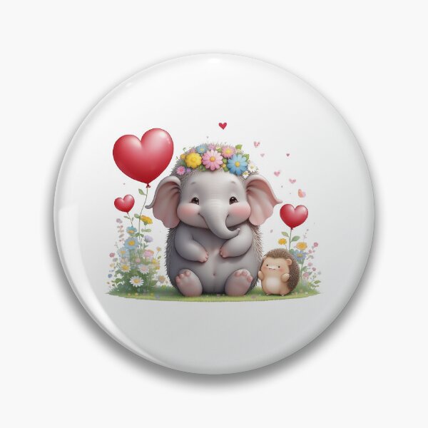 Item preview, Elephant and red heart designed and sold by saly55887.