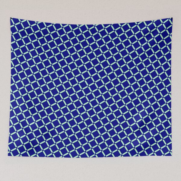 Item preview, Navy & Mint Plus Symbols Hash Line Borderless Blueprint designed and sold by Alchemy-A-La-G.
