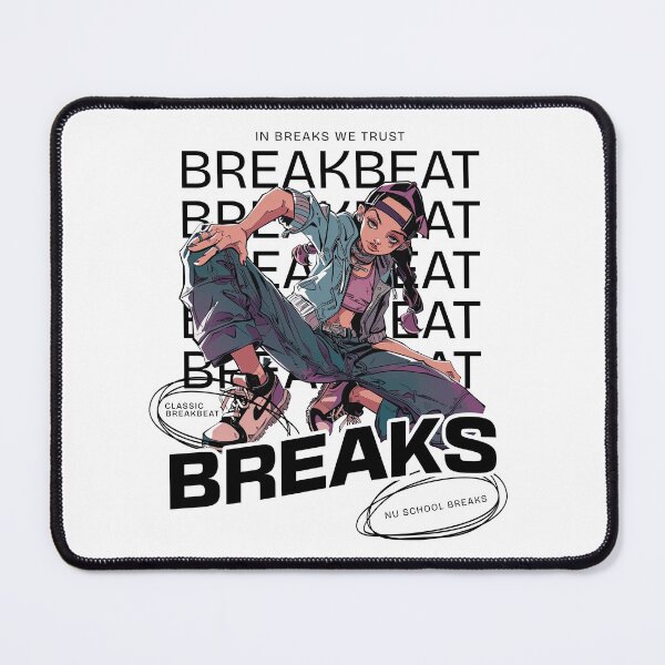 Item preview, BREAKBEAT  - Breaks Girl (Black)  designed and sold by Discothreadz.