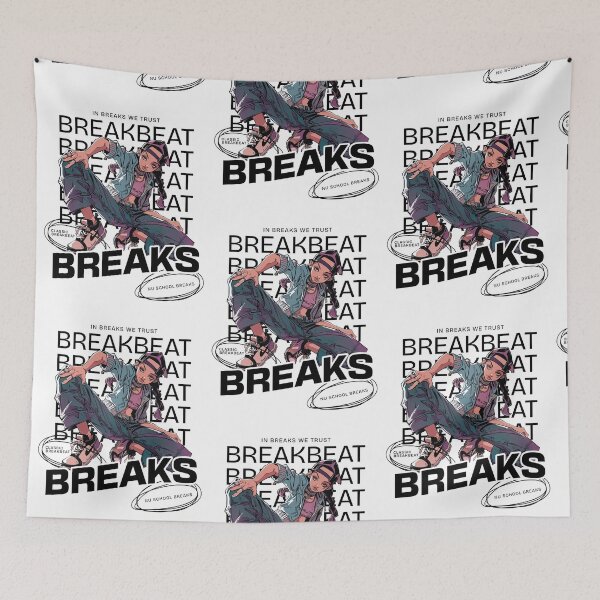 Item preview, BREAKBEAT  - Breaks Girl (Black)  designed and sold by Discothreadz.