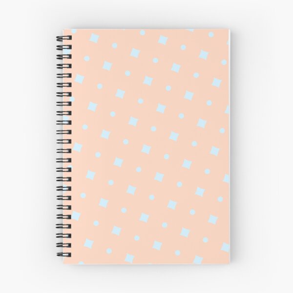 Item preview, Repeating Baby-Blue Diamonds & Circles Peach Grid Borderless Blueprint designed and sold by Alchemy-A-La-G.