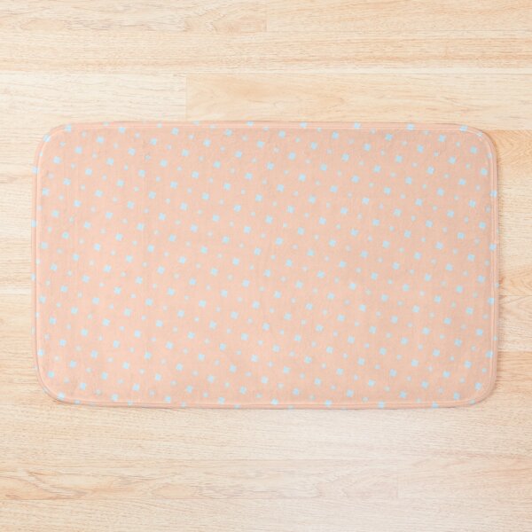 Item preview, Repeating Baby-Blue Diamonds & Circles Peach Grid Borderless Blueprint designed and sold by Alchemy-A-La-G.