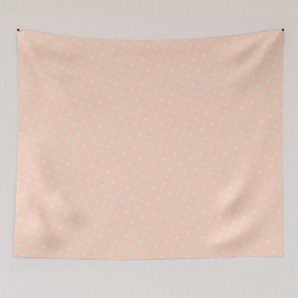 Item preview, Repeating Baby-Blue Diamonds & Circles Peach Grid Borderless Blueprint designed and sold by Alchemy-A-La-G.