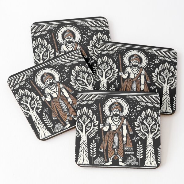 Item preview, Black Madhubani Indian man designed and sold by PictaNova.