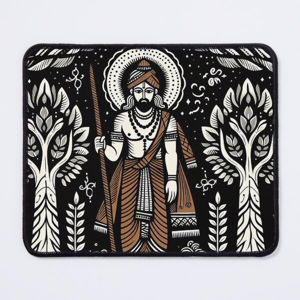 Item preview, Black Madhubani Indian man designed and sold by PictaNova.