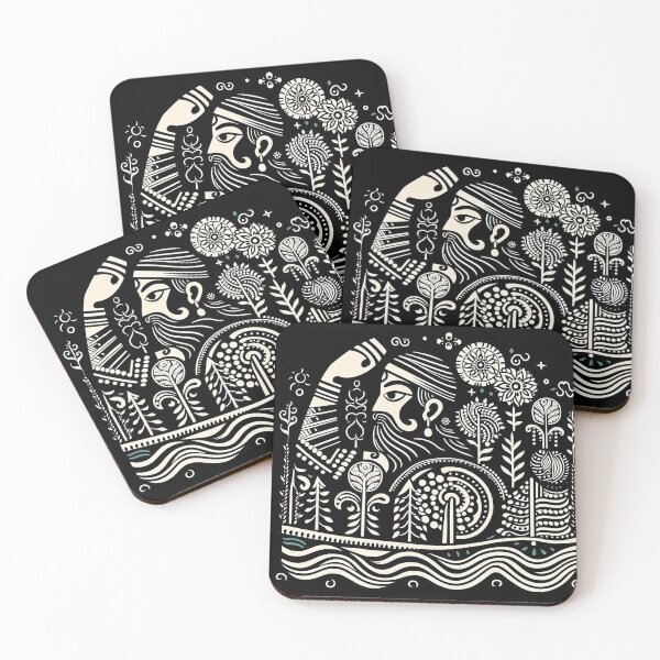 Item preview, Black Madhubani Indian strong man designed and sold by PictaNova.