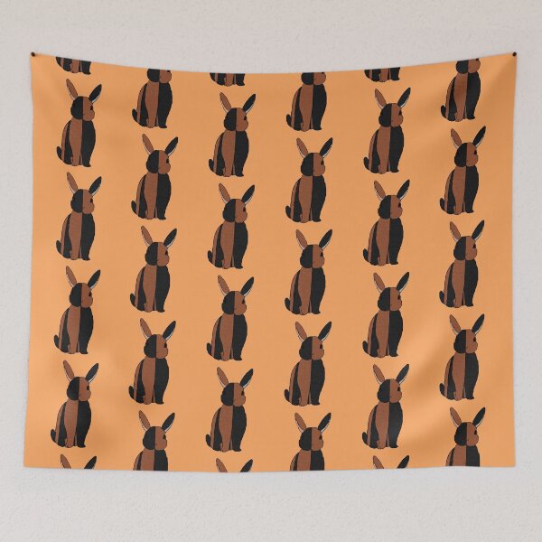 Item preview, Harlequin Rabbit - Black Japanese designed and sold by meltingangelart.