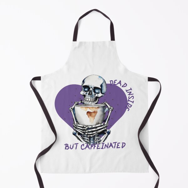Item preview, Death decaf funny gifts for coffee lover Dead Inside But Caffeinated Funny gifts for Halloween Skull Spooky Time Szn designed and sold by MatthewViews.