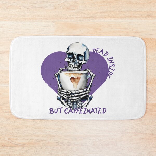 Item preview, Death decaf funny gifts for coffee lover Dead Inside But Caffeinated Funny gifts for Halloween Skull Spooky Time Szn designed and sold by MatthewViews.