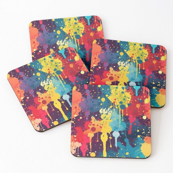 Item preview, Arcade Carpet Party Wallpaper Paint Splatter Rainbow Colors designed and sold by Sarcastic Narwhal.