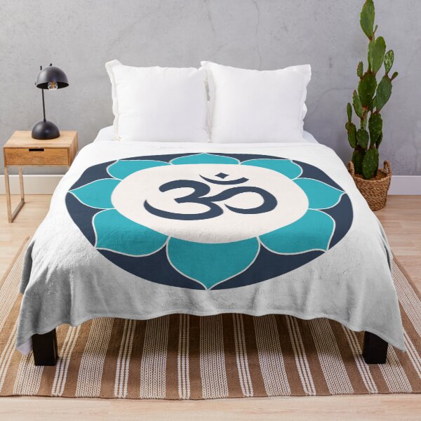 Item preview, Om Symbol - blue and teal mandala designed and sold by liftfrequencies.