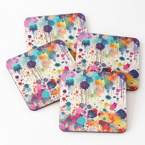 Item preview, Arcade Carpet Party Wallpaper Paint Splatter Rainbow Colors designed and sold by Sarcastic Narwhal.