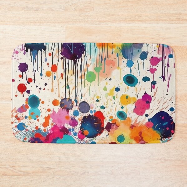 Item preview, Arcade Carpet Party Wallpaper Paint Splatter Rainbow Colors designed and sold by Sarcastic Narwhal.