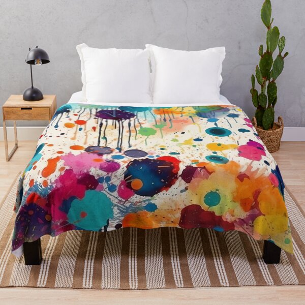 Item preview, Arcade Carpet Party Wallpaper Paint Splatter Rainbow Colors designed and sold by Sarcastic Narwhal.