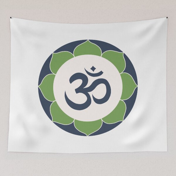 Item preview, Om Symbol - blue and green mandala designed and sold by liftfrequencies.