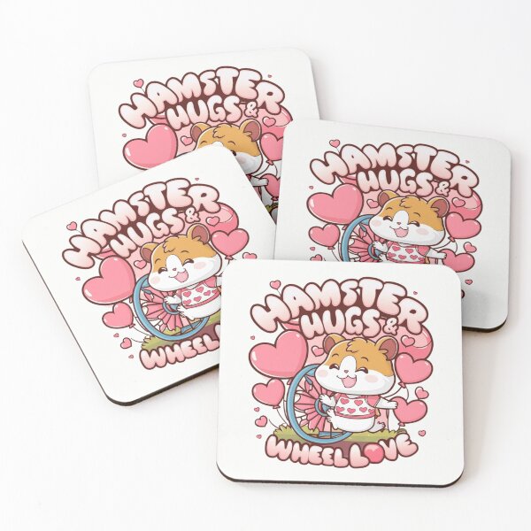 Item preview, Hamster Hugs & Wheel Love - Kawaii designed and sold by Rockin-Rainbow.