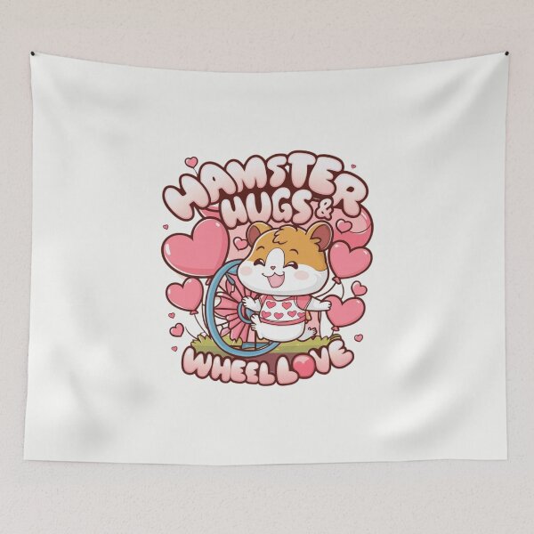 Item preview, Hamster Hugs & Wheel Love - Kawaii designed and sold by Rockin-Rainbow.