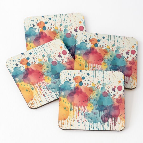 Item preview, Arcade Carpet Party Wallpaper Paint Splatter Rainbow Colors designed and sold by Sarcastic Narwhal.