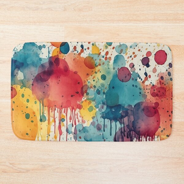 Item preview, Arcade Carpet Party Wallpaper Paint Splatter Rainbow Colors designed and sold by Sarcastic Narwhal.