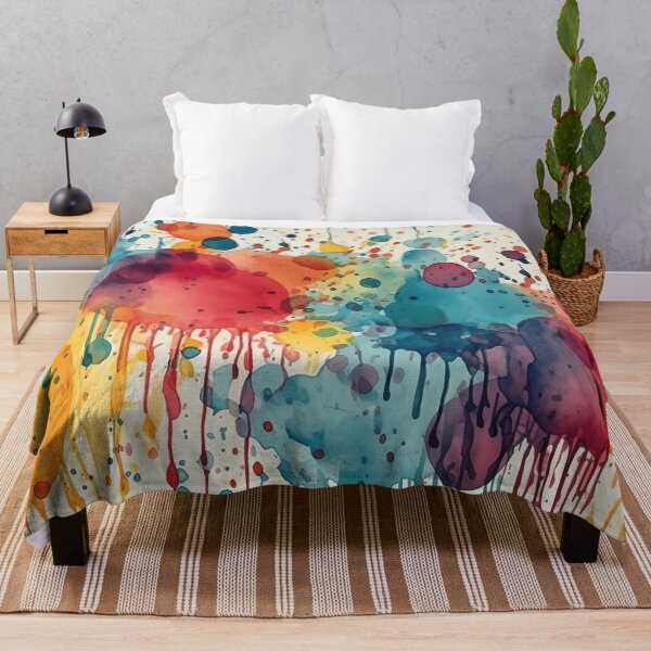 Item preview, Arcade Carpet Party Wallpaper Paint Splatter Rainbow Colors designed and sold by Sarcastic Narwhal.