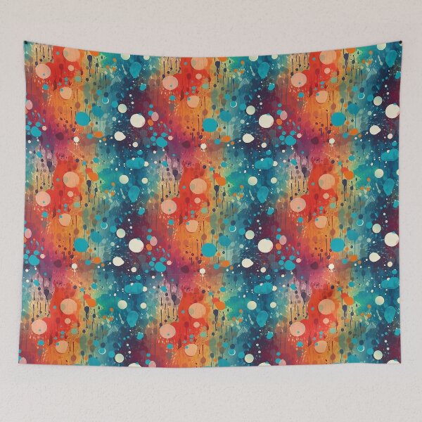 Item preview, Arcade Carpet Party Wallpaper Paint Splatter Rainbow Colors designed and sold by Sarcastic Narwhal.
