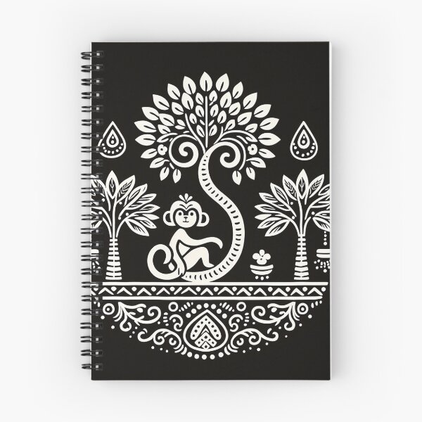 Item preview, Black Madhubani Indian Monkey 2 designed and sold by PictaNova.