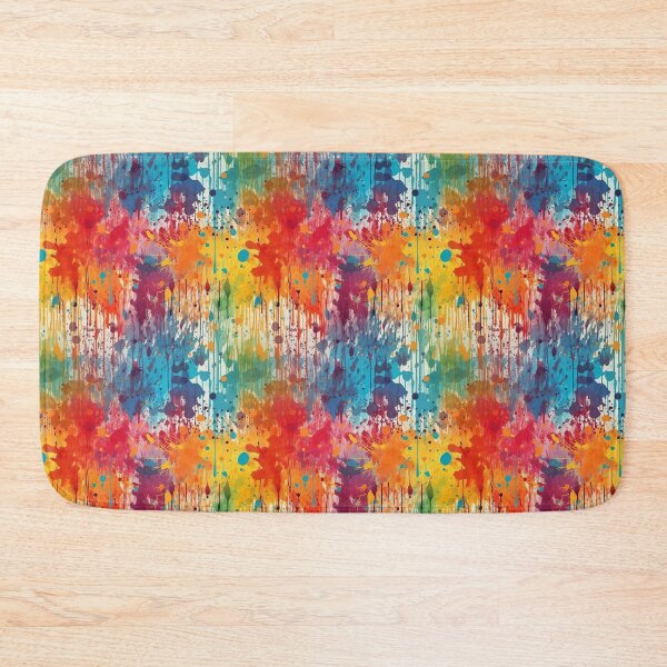 Item preview, Arcade Carpet Party Wallpaper Paint Splatter Rainbow Colors designed and sold by Sarcastic Narwhal.