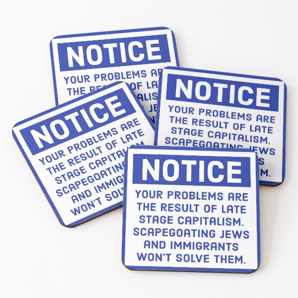Item preview, Anti capitalism and antifascism notice  designed and sold by Rachel the Artist .