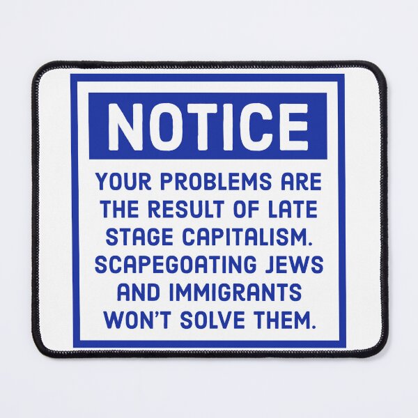 Item preview, Anti capitalism and antifascism notice designed and sold by Rachel the Artist .