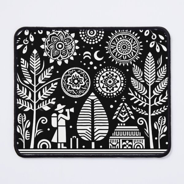 Item preview, Black Madhubani explorer designed and sold by PictaNova.