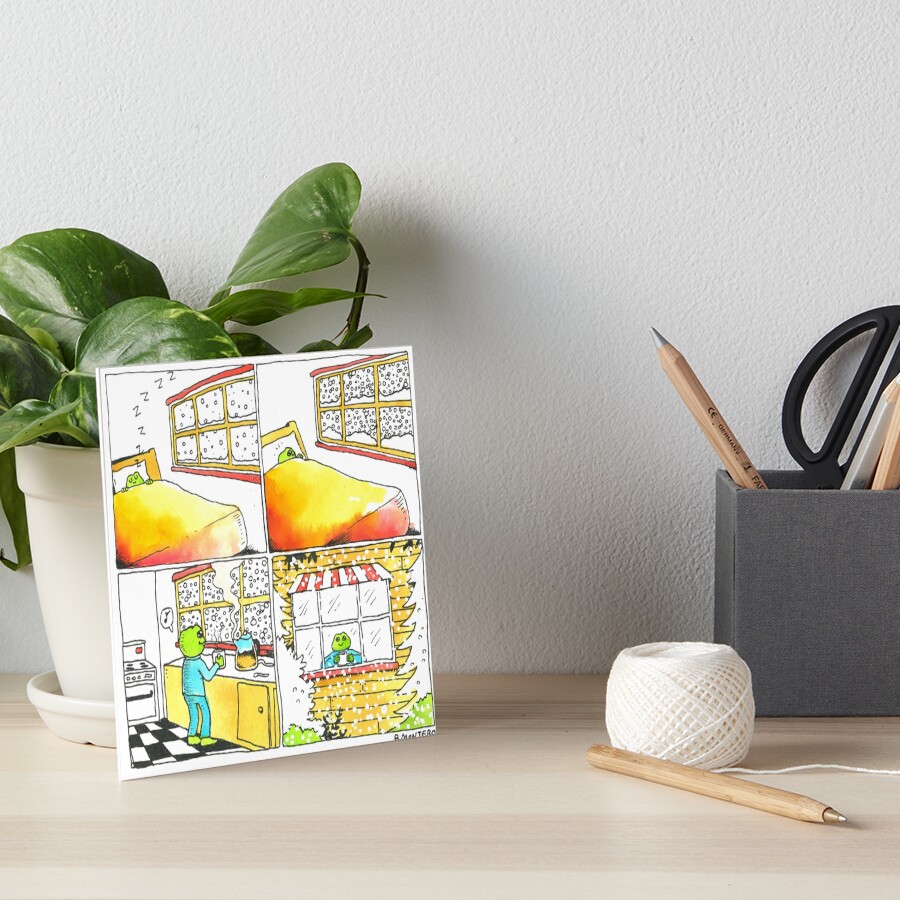 Snow Day Art Board Print