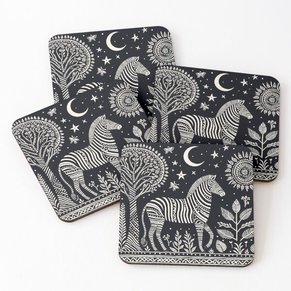 Item preview, Black Madhubani horse designed and sold by PictaNova.