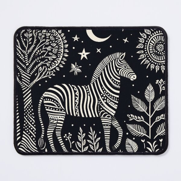Item preview, Black Madhubani horse designed and sold by PictaNova.
