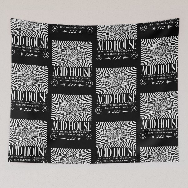 Item preview, ACID HOUSE  - Trippy Art Modulations (White)  designed and sold by Discothreadz.
