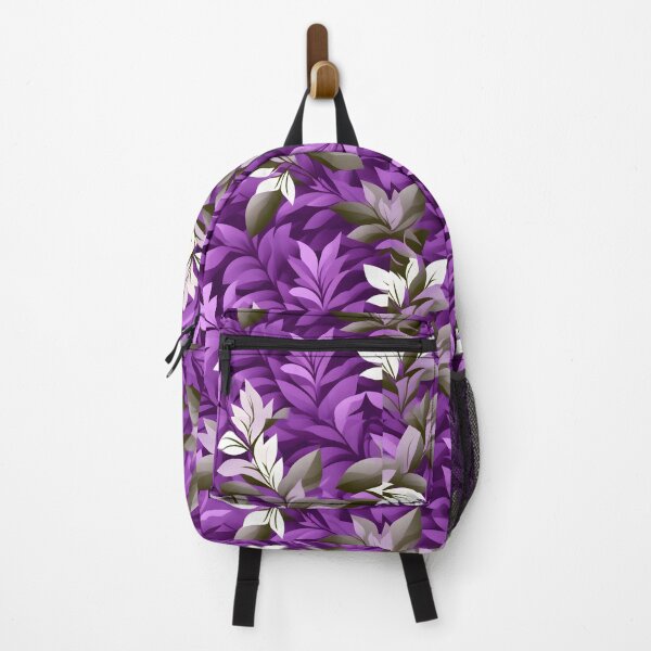 Item preview, Retro Mid Century Modern Botanical Leaves Purple designed and sold by Prints and Lifestyle.