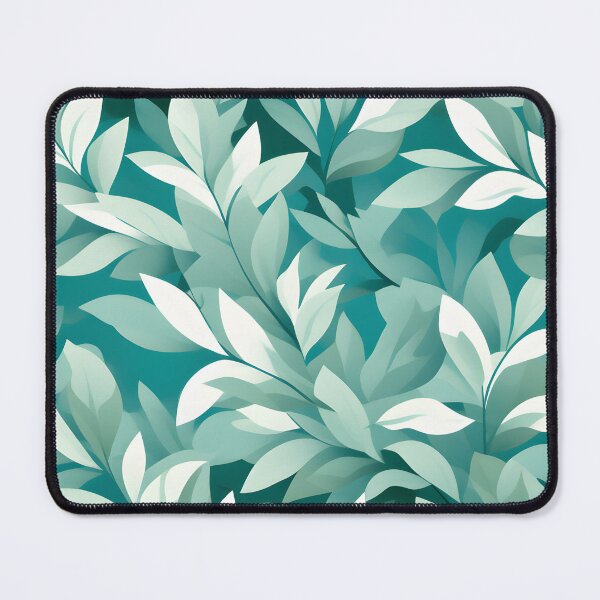 Item preview, Retro Mid Century Modern Botanical Leaves Muted Teal designed and sold by Prints and Lifestyle.