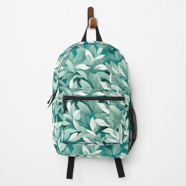 Item preview, Retro Mid Century Modern Botanical Leaves Muted Teal designed and sold by Prints and Lifestyle.