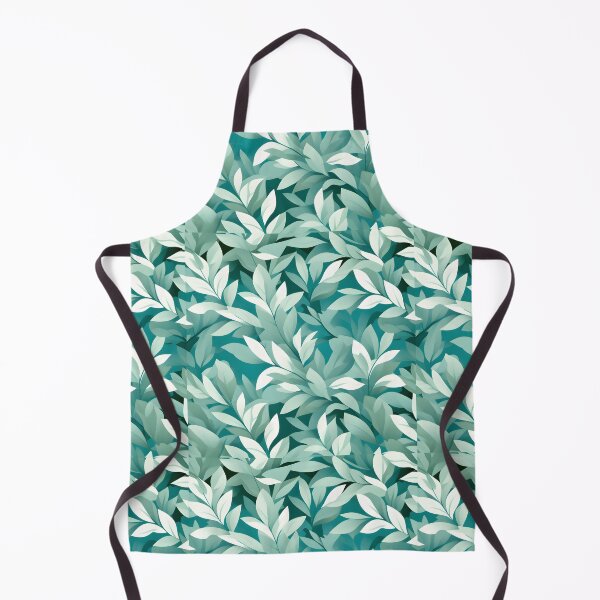 Item preview, Retro Mid Century Modern Botanical Leaves Muted Teal designed and sold by Prints and Lifestyle.
