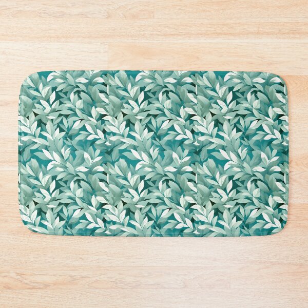 Item preview, Retro Mid Century Modern Botanical Leaves Muted Teal designed and sold by Prints and Lifestyle.