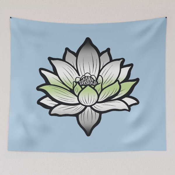 Item preview, Peaceful Agender Pride Flag Lotus, Agender Pride Design designed and sold by Travelslightly.