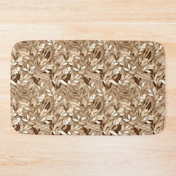 Item preview, Retro Mid Century Modern Botanical Leaves Mocha designed and sold by Prints and Lifestyle.