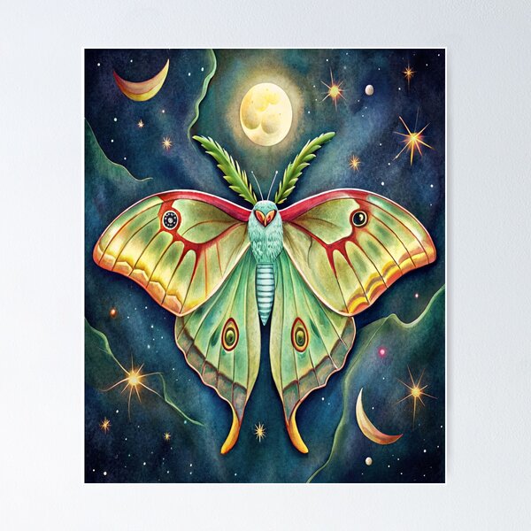 Chinese Luna Moth Posters for Sale | Redbubble