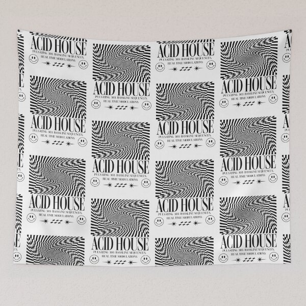 Item preview, ACID HOUSE  - Trippy Art Modulations (White) designed and sold by Discothreadz.
