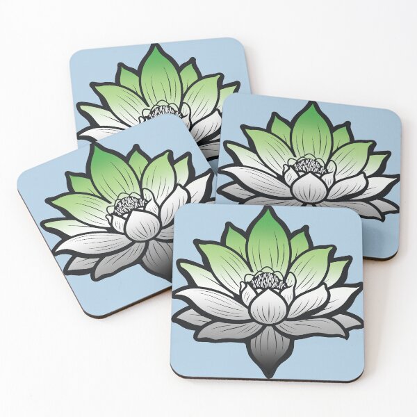 Item preview, Peaceful Aromantic Pride Flag Lotus, Aromantic Pride Design designed and sold by Travelslightly.