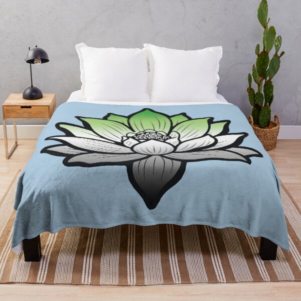 Item preview, Peaceful Aromantic Pride Flag Lotus, Aromantic Pride Design designed and sold by Travelslightly.