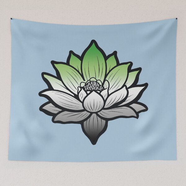 Item preview, Peaceful Aromantic Pride Flag Lotus, Aromantic Pride Design designed and sold by Travelslightly.
