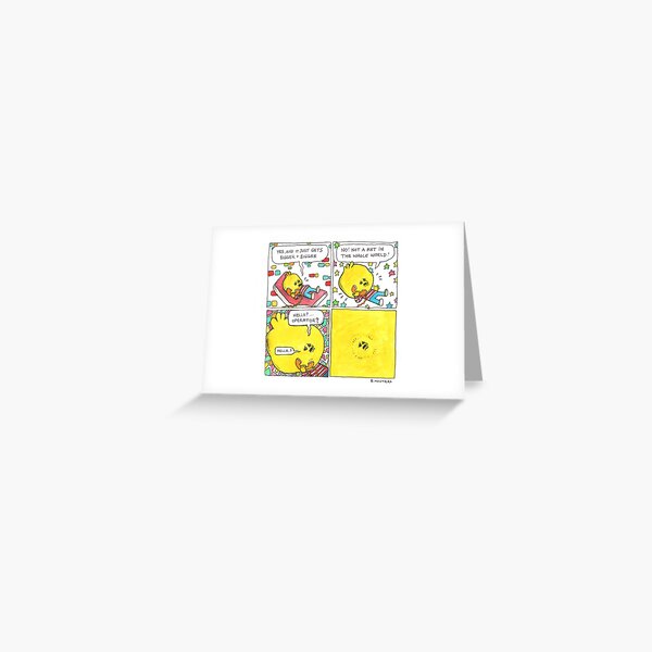Big Head Greeting Cards Redbubble - a big guy with a rouind head and no face roblox